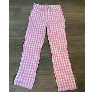 J.Crew Pink Gingham Jeans Vintage Straight AJ488 24"‎ Valentine Easter Whimsical